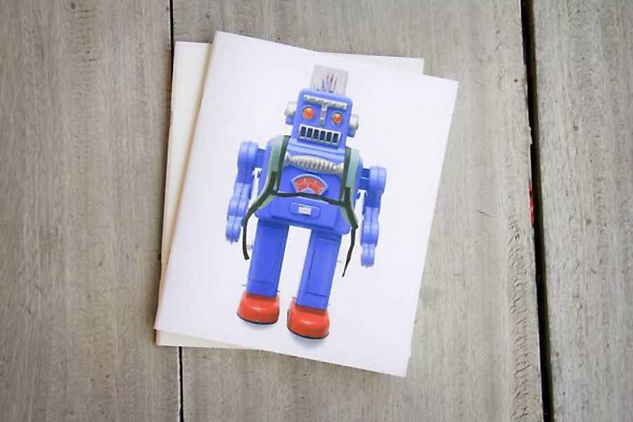 Notizbuch Mit Vintage Roboter-motiv günstig online kaufen