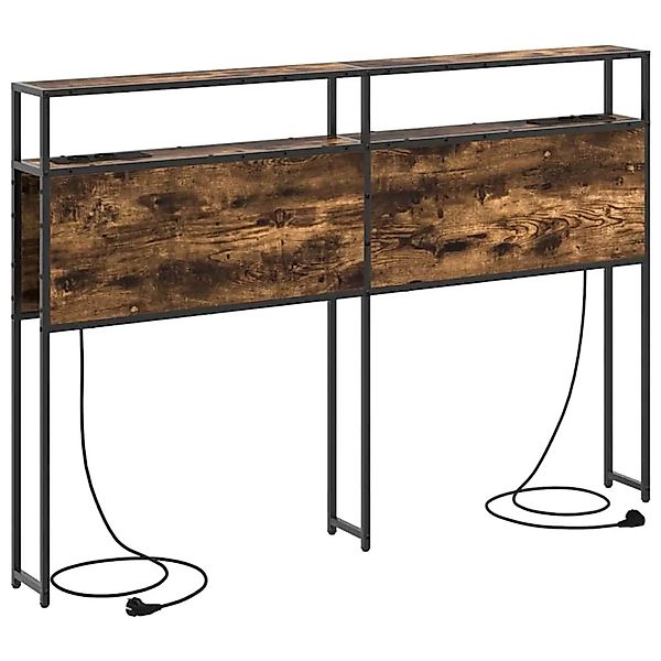 vidaXL Stauraum-Kopfteil mit Regal Räuchereiche 160 cm Holzwerkstoff 859762 günstig online kaufen