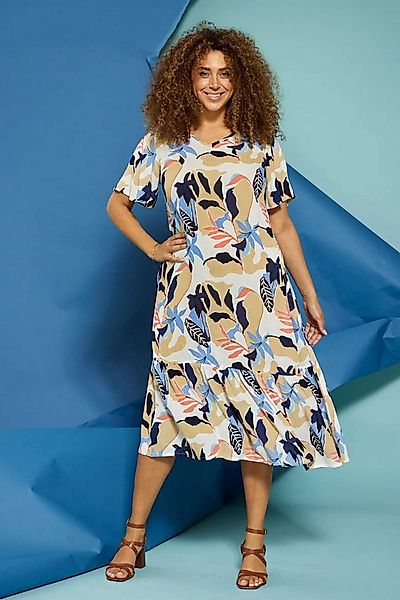 Zhenzi Tunikakleid Tunikakleid Lyda gemustert Cornflower blue aus Viskose günstig online kaufen