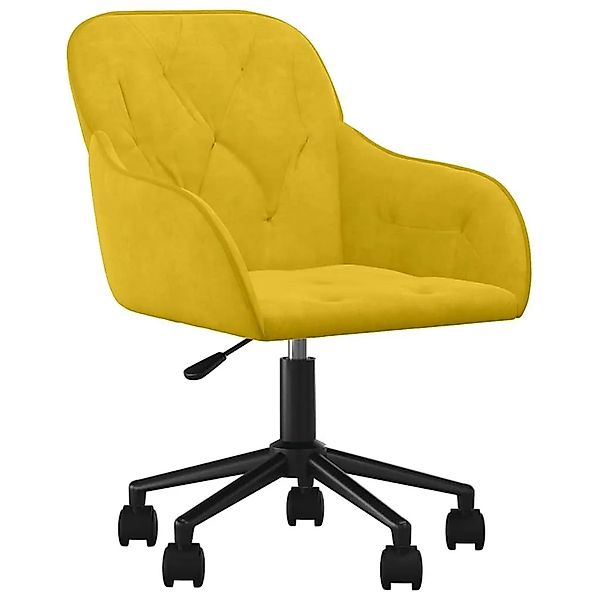 vidaXL Bürostuhl Drehbar Gelb Samt 344874 günstig online kaufen