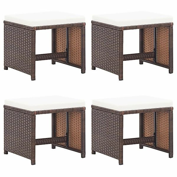 vidaXL Gartenstuhl Gartenhocker 4 Stk. mit günstig online kaufen