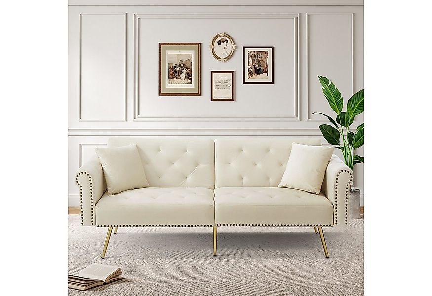 Merax Schlafsofa mit Bettfunktion, 1 Teile, 2-Sitzer-Sofa mit verstellbarer günstig online kaufen