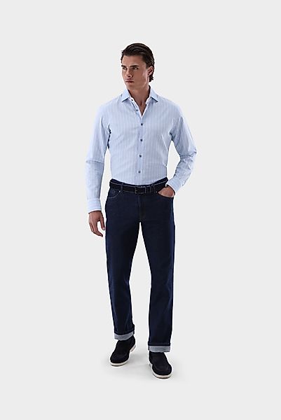 Hemd mit Kontrasten gestreift Slim Fit günstig online kaufen