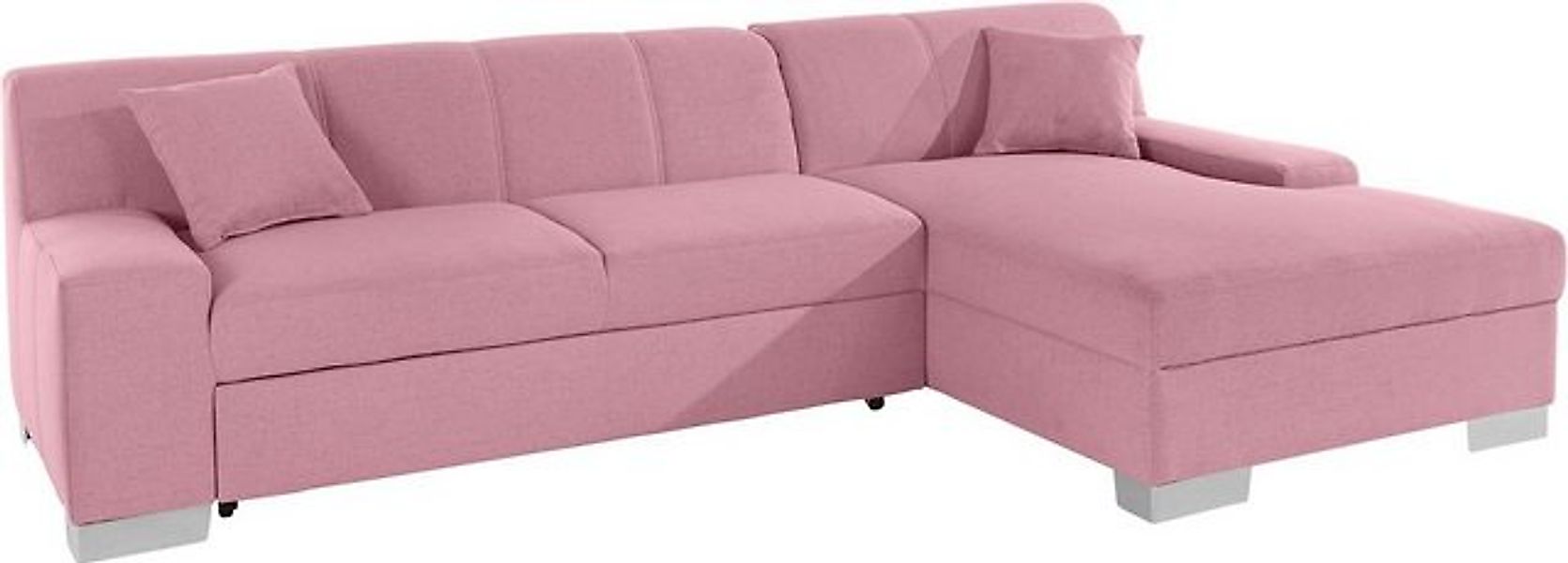 DOMO collection Ecksofa "Bero, elegant und zeitlos, flache Armlehnen, L-For günstig online kaufen