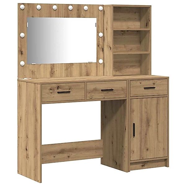 vidaXL Schminktisch 2-Tlg Braun 78,5 x 41 x 135 cm Holzwerkstoff 3334271 günstig online kaufen
