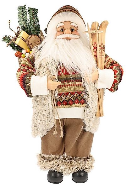 Wohnando Dekofigur Weihnachtsmann Dekorfigur in Gold, goldener Santa Claus günstig online kaufen