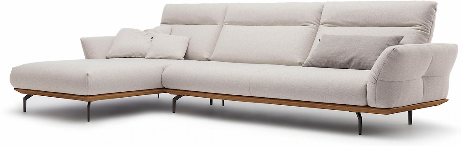 Creation BY ROLF BENZ Ecksofa "CR.460", Sockel in Nussbaum, Winkelfüße in U günstig online kaufen