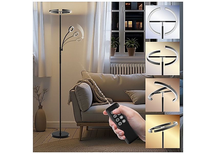 tectake Stehlampe Deckenfluter, LED, Moderner Deckenfluter mit praktischer günstig online kaufen