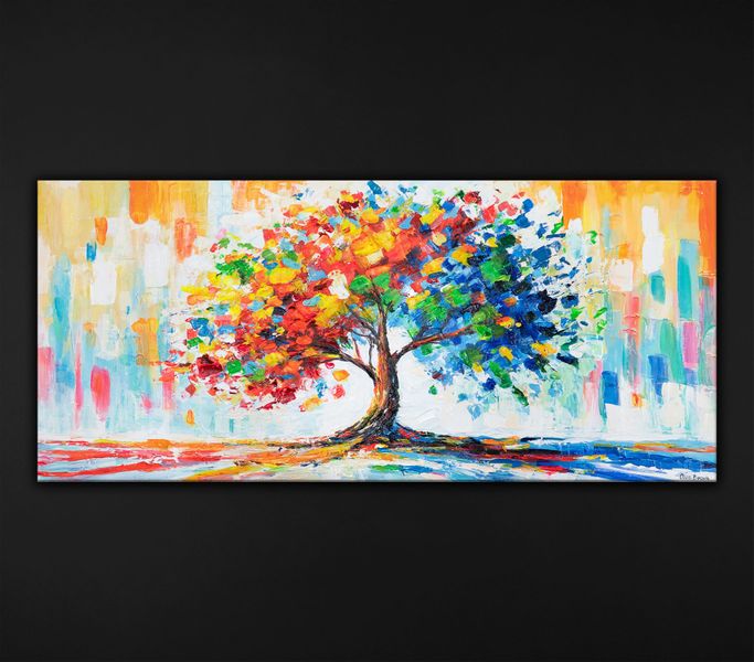 YS-Art Gemälde Leinwandbild, Wald, Ruhe, Entspannung, günstig online kaufen