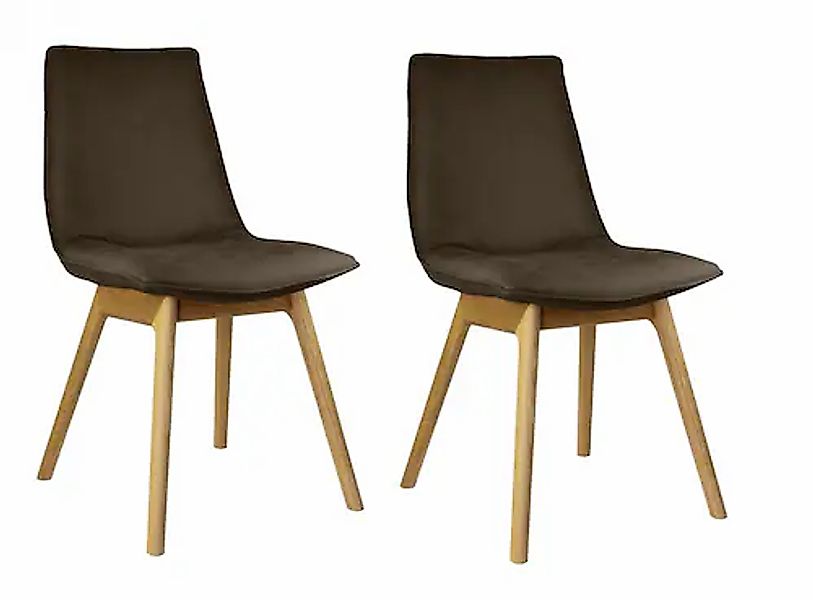 andas Esszimmerstuhl »Ramon«, (Set), 2 St., Microfaser, mit Massivholzbeine günstig online kaufen