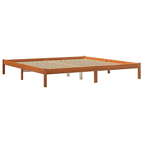 vidaXL Massivholzbett ohne Matratze Wachsbraun 200x200 Kiefernholz 844869 günstig online kaufen