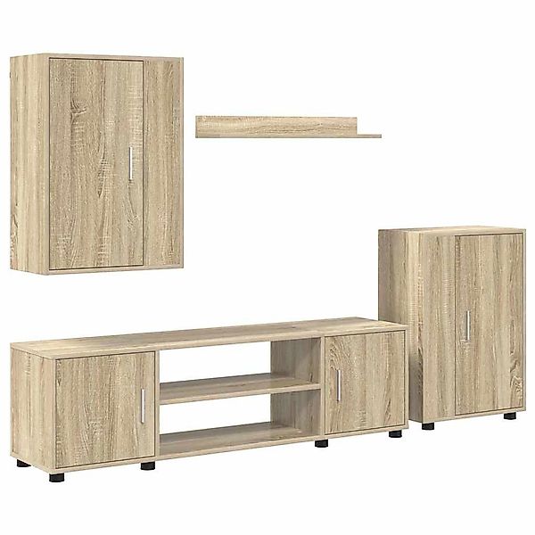 vidaXL TV-Schrank 4-teilige TV-Schrank Set Sonoma-Eiche günstig online kaufen