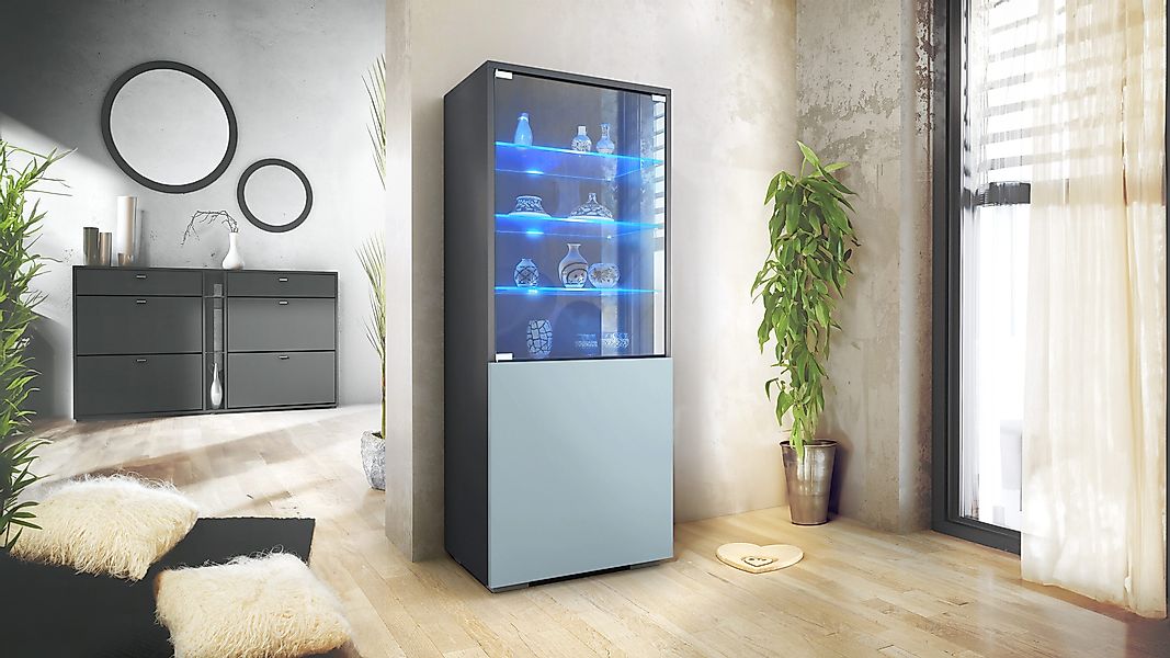 Vladon Standvitrine Granada (Vitrinenschrank, mit Glastür günstig online kaufen