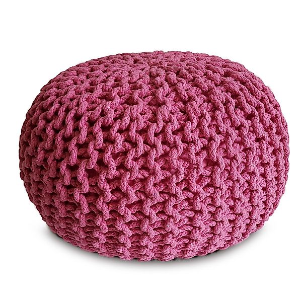 Amagohome Sitzhocker Sitzpouf Strickhocker Pouf Ø45 günstig online kaufen