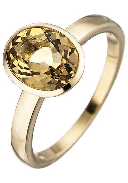 JOBO Goldring, 585 Gold mit Citrin günstig online kaufen