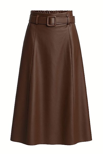 Mississhop Lederimitatrock Damen A-Linien Rock mit günstig online kaufen