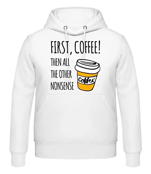 First Coffee · Männer Hoodie günstig online kaufen