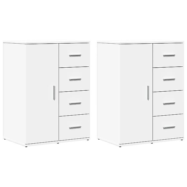 vidaXL Sideboards 2 Stk Weiß 59x39x80 cm Holzwerkstoff 3276630 günstig online kaufen
