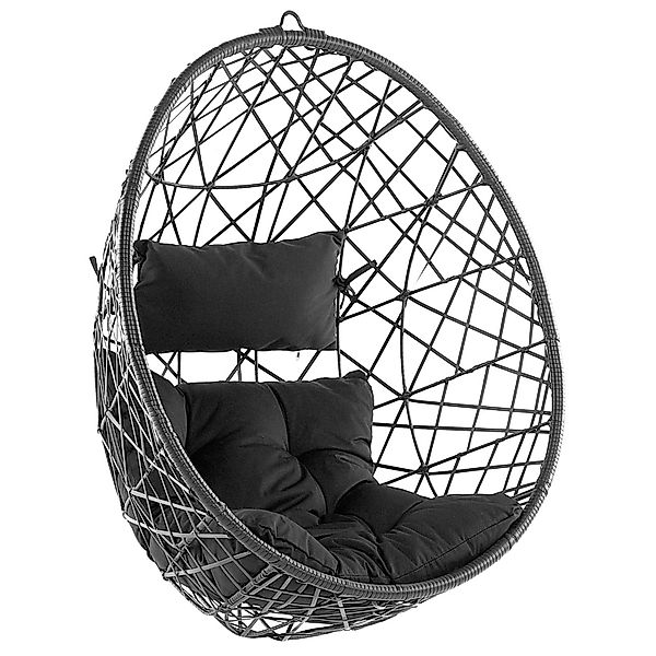 Beliani Hängesessel Schwarz Grau 96x94x108 günstig online kaufen