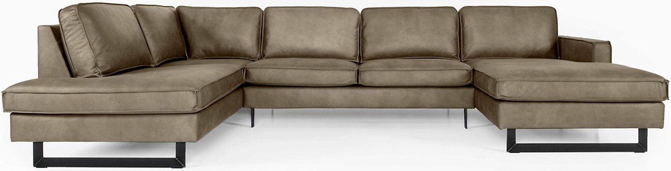 Home affaire Wohnlandschaft "Pinto, 350 cm, U-Form, XXL, mit Ottomanen" Cor günstig online kaufen