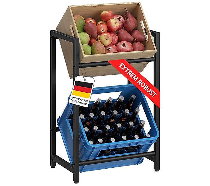 STEELSØN Flaschenregal Mystra in schwarz, Getränkekistenregal aus Stahl für günstig online kaufen