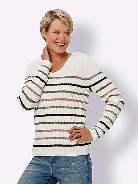 Sieh an! Strickpullover V-Ausschnitt-Pullover günstig online kaufen