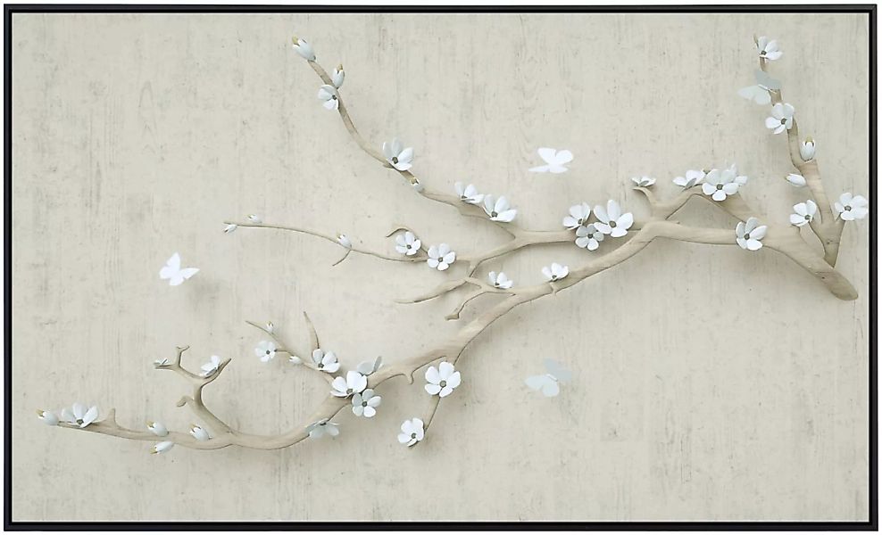 Papermoon Infrarotheizung »Blumen mit Schmetterlingen weiß« günstig online kaufen