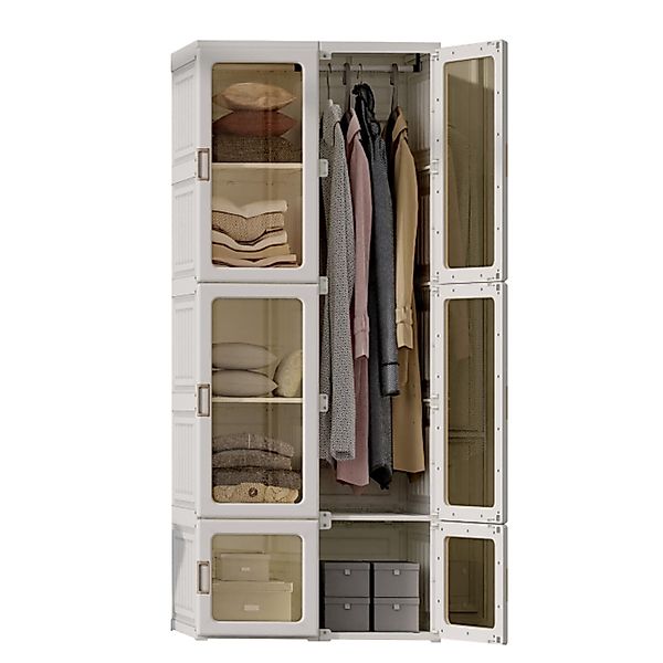 Dripex Kleiderschrank Faltbarer Schrank Mehrzweckschrank mit günstig online kaufen