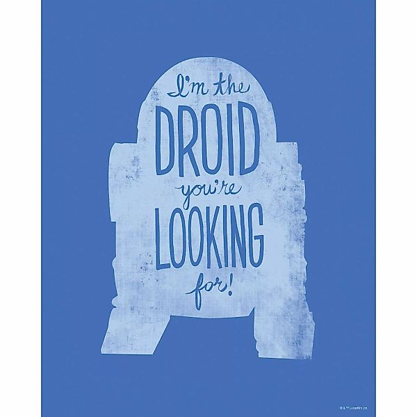 Disney Poster R2D2 Quotes Blau 40 x 50 cm 612172 günstig online kaufen