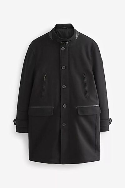 Next Wollmantel Mantel aus Wollgemisch mit vier Taschen Stehkragen (1-tlg) günstig online kaufen