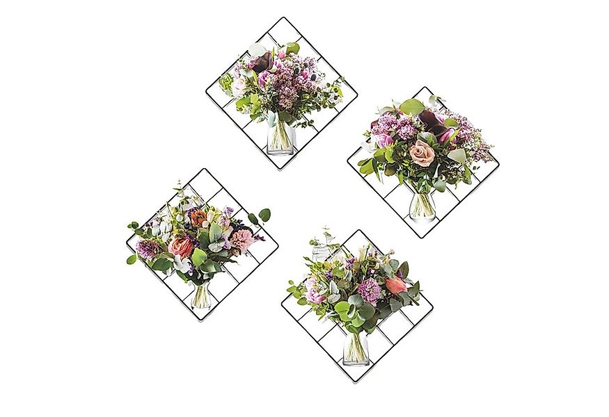 KINSI 3D-Wandtattoo 3D Blumen Wandaufkleber Set - Selbstklebende Vase & Blu günstig online kaufen