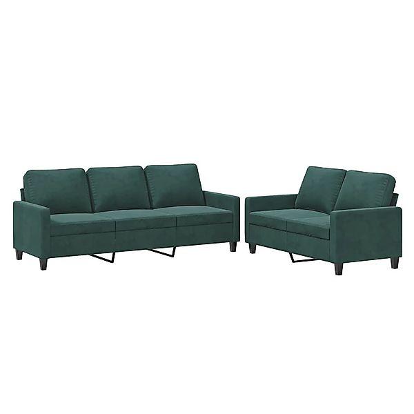 vidaXL Sofa 2-tlg. Sofagarnitur mit Kissen günstig online kaufen