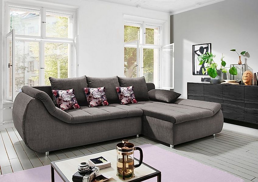 INOSIGN Ecksofa "Imola elegant und modern, aktuelle Steppung im Sitz, beque günstig online kaufen