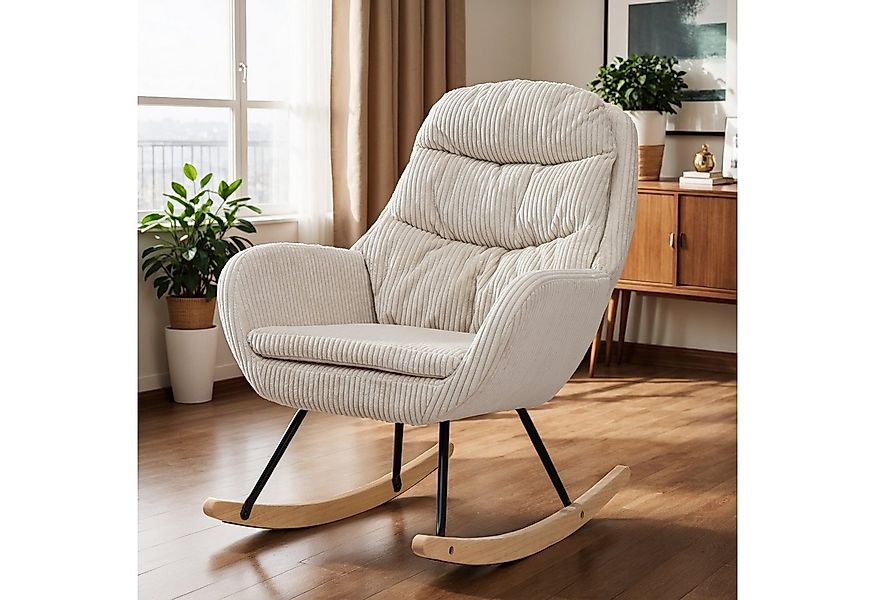 HAUSS SPOLE Schaukelstuhl Relaxsessel Polstersessel mit Taschenfederkern, C günstig online kaufen