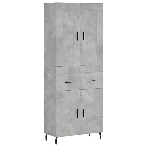 vidaXL Highboard Betongrau 69,5x34x180 cm Holzwerkstoff 3199893 günstig online kaufen
