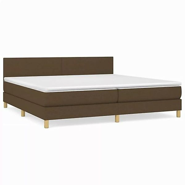 vidaXL Boxspringbett Boxspringbett mit Matratze Dunkelbraun 200x200 cm Stof günstig online kaufen