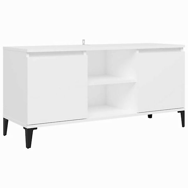 furnicato TV-Schrank mit Metallbeinen Weiß 103,5x35x50 cm (1-St) günstig online kaufen