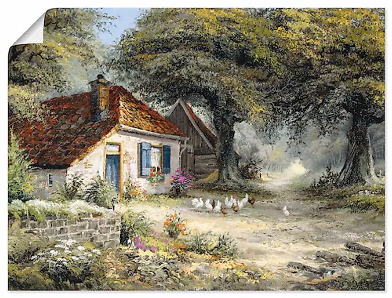 Artland Wandbild »Märchenhaftes Ferienhaus« Garten 1 Stk. tlg. als Leinwand günstig online kaufen