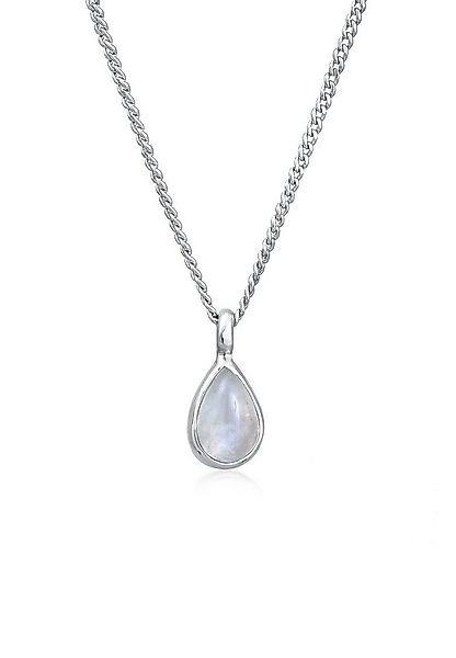 Elli Premium Kette mit Anhänger Tropfen Mondstein Elegant 925 Silber, Tropf günstig online kaufen