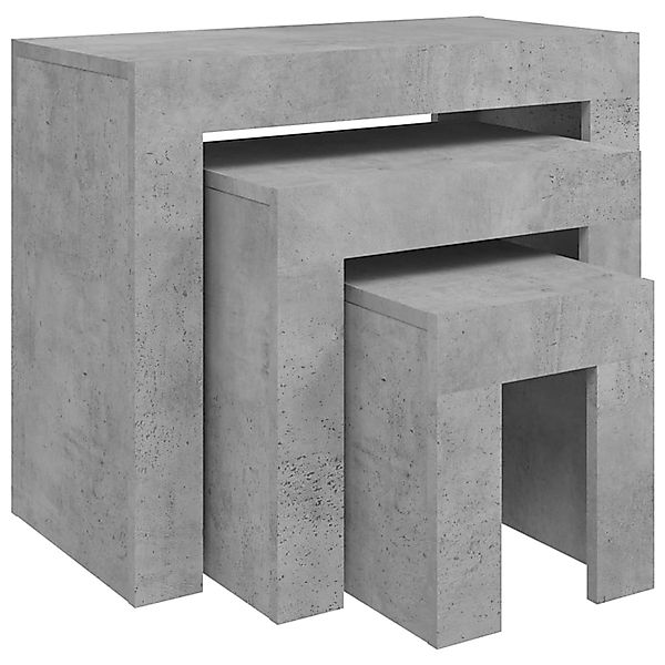 vidaXL Satztische 3-tlg. Betongrau Holzwerkstoff Modell 4 günstig online kaufen