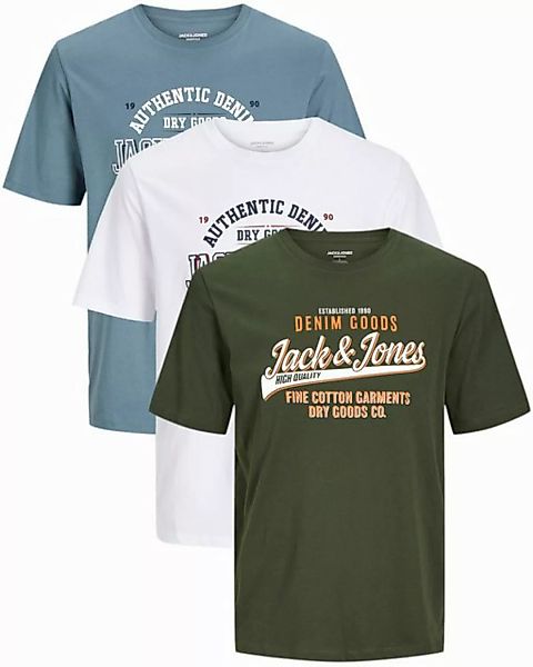 Jack & Jones Plus Print-Shirt (Spar-Set, 3er-Pack) Big Size Shirt Übergröße günstig online kaufen