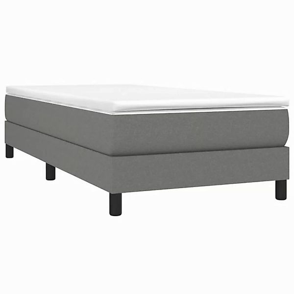 furnicato Bett Boxspringbett mit Matratze Dunkelgrau 100x200 cm Stoff (1-tl günstig online kaufen