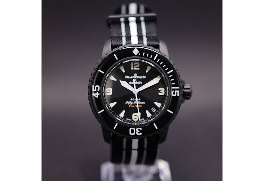 Swatch Automatikuhr Swatch x Blancpain Ocean of Storms Bioceramic Scuba Fif günstig online kaufen