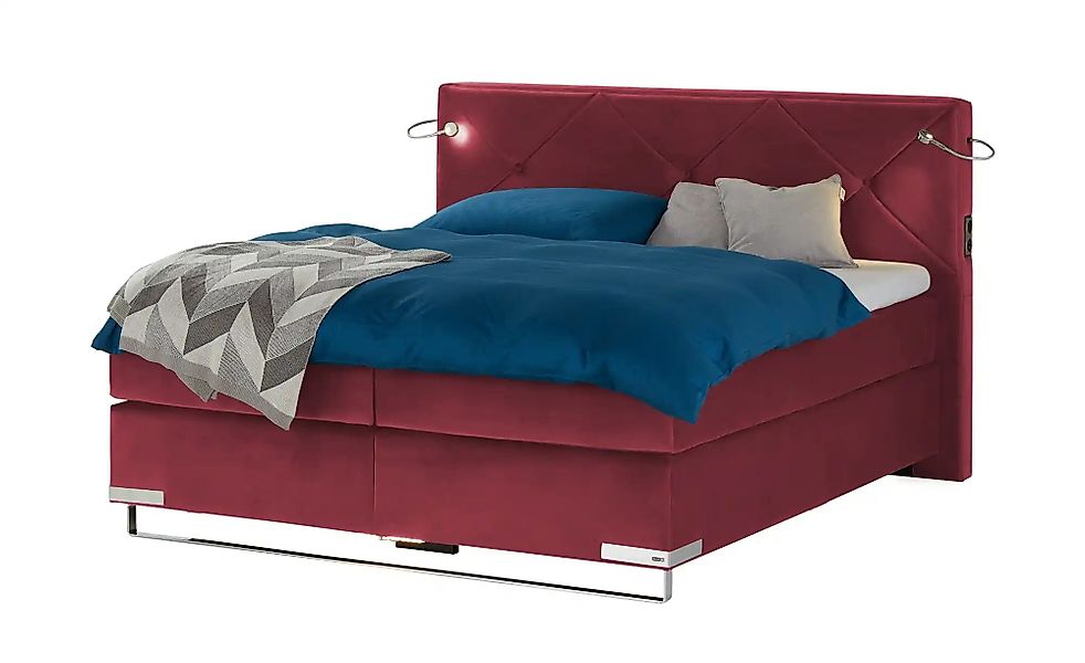 Musterring Boxspringbett Premiumversion Dubai ¦ rot ¦ Maße (cm): B: 197 H: günstig online kaufen