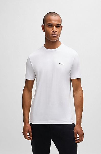 BOSS GREEN Rundhalsshirt Tee mit gummiertem günstig online kaufen