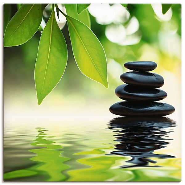 Artland Wandbild "Zen Steinpyramide auf Wasseroberfläche", Zen, (1 St.), al günstig online kaufen