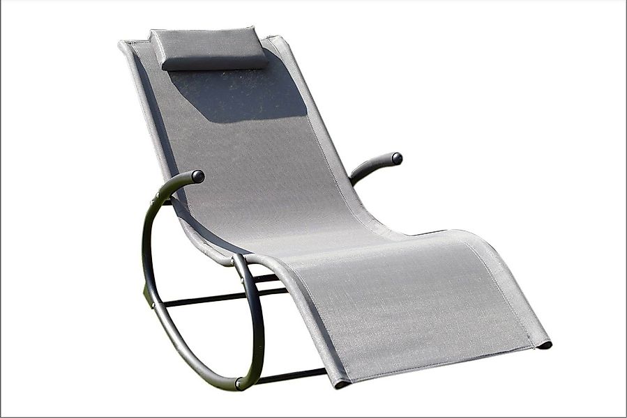 CHILLROI Gartenliege Gartenliege Schaukelliege Grau, 1 günstig online kaufen