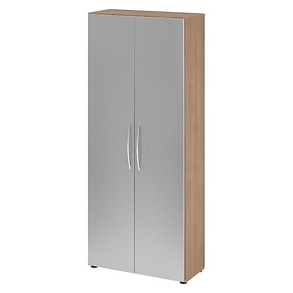 bümö Aktenschrank basic Aktenschrank Dekor: Nussbaum/Silber günstig online kaufen