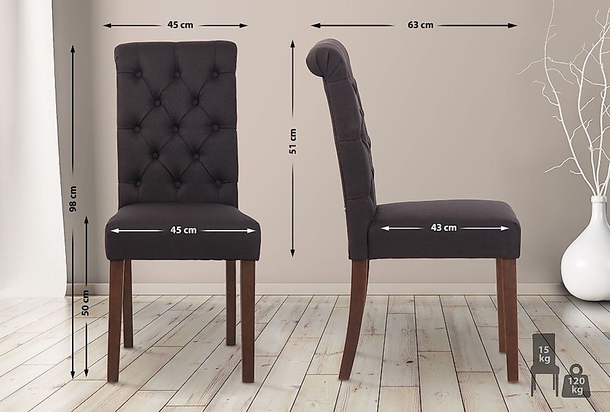 CLP Esszimmerstuhl LISBURN (2er Set, 2 günstig online kaufen