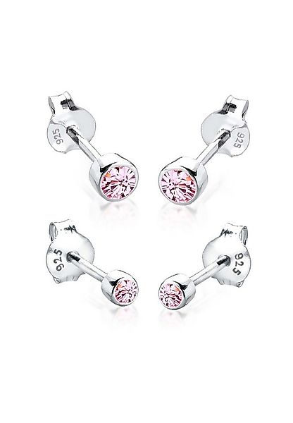 Elli Ohrring-Set Ohrstecker Set Weiß 925 Sterling Silber, mit Kristallen vo günstig online kaufen